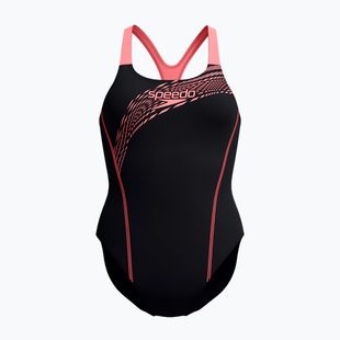 Strój pływacki jednoczęściowy damski Speedo Medley Logo Medalist coral sands
