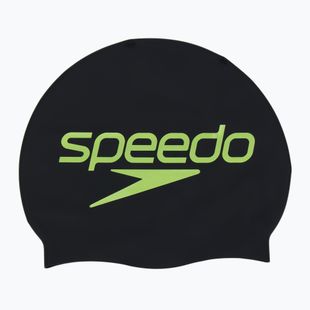 Czepek pływacki Speedo Printed Silicone black stacked logo