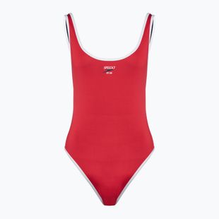 Strój pływacki jednoczęściowy damski Speedo Solid Bound Scoop high risk red