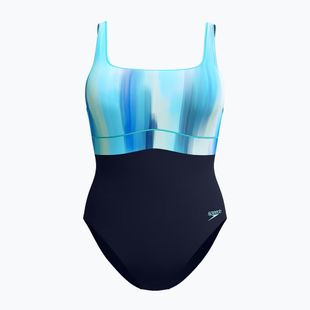 Strój pływacki jednoczęściowy damski Speedo Shaping Contour Eclipse Printed true navy/berry