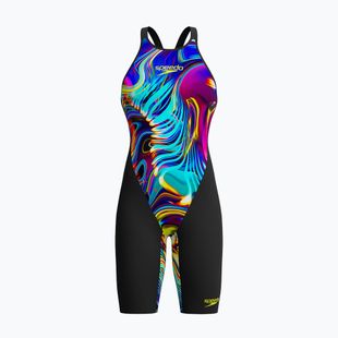Strój pływacki jednoczęściowy damski Speedo Fastskin LZR Pure Valor 2.0 Closedback Kneeskin black/molten blur