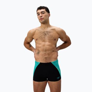 Bokserki pływackie męskie Speedo Endurance+ MAX Splice Aquashort black/turquoise gem