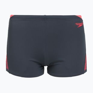 Bokserki pływackie męskie Speedo Hyper Boom Splice grey lead/neon coral