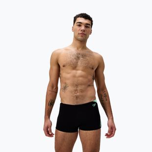 Bokserki pływackie męskie Speedo Hyper Boom Splice black/alfalfa green