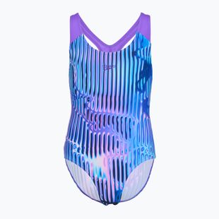 Strój pływacki jednoczęściowy dziecięcy Speedo Digital Allover Splashback indigo glow