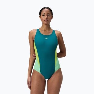 Strój pływacki jednoczęściowy damski Speedo Colourblock 2.0 deep emerald