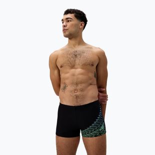 Bokserki pływackie męskie Speedo Medley Logo Aquashort black/alfalfa green