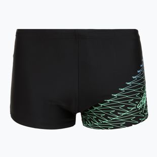 Bokserki pływackie męskie Speedo Medley Logo Aquashort black/alfalfa green