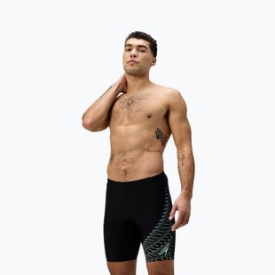 Jammery pływackie męskie Speedo Medley Logo Jammer black/alfalfa green