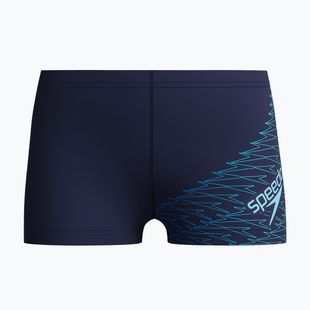 Bokserki pływackie dziecięce Speedo Medley Logo Aquashort peacoat/sugar blue