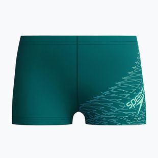 Bokserki pływackie dziecięce Speedo Medley Logo Aquashort deep emerald/alfalfa green