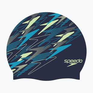 Czepek pływacki Speedo Printed Silicone peacoat/pale clover/mayan blue