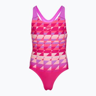 Strój kąpielowy jednoczęściowy dziecięcy Speedo Digital Placement Splashback pink/glassy pink