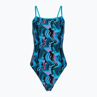 Strój pływacki jednoczęściowy damski Speedo Printed Web Back canyon ombre/black