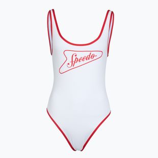 Strój pływacki jednoczęściowy damski Speedo Solid Bound Scoop high risk red/bright white