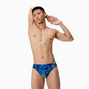 Bokserki pływackie męskie Speedo Printed Brief pixel pool/navy
