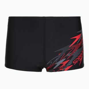 Bokserki kąpielowe chłopięce Speedo Medley Logo Aquashort Anthracite/Hrr