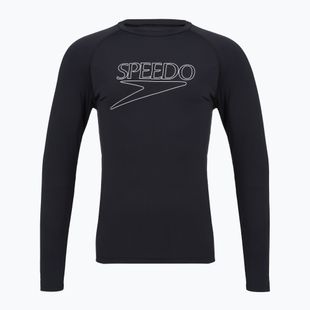 Longsleeve do pływania męski Speedo Endurance+ Logo Rash Guard anthracite