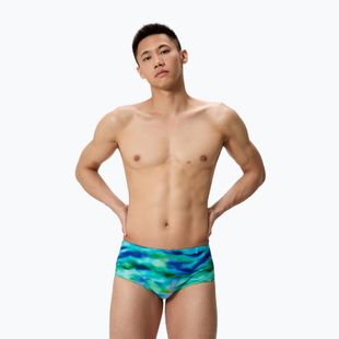 Bokserki pływackie męskie Speedo Printed 13.5 cm Brief sunset grove/green