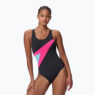 Strój pływacki jednoczęściowy damski Speedo Hyperboom Butterfly Back anthracite/margarita pink