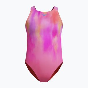 Strój pływacki jednoczęściowy dziecięcy Speedo Print Pulseback pink/neon violet