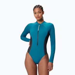 Strój pływacki jednoczęściowy damski Speedo Scuba Flex Zip border blue/black