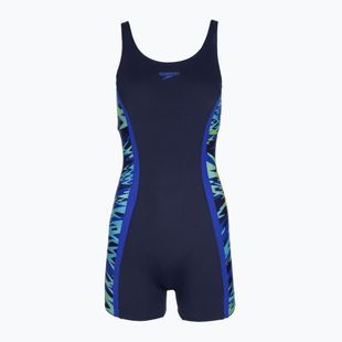 Strój pływacki jednoczęściowy damski Speedo Hyperboom Splice Muscleback Legsuit peacoat/sapphire