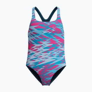 Strój pływacki jednoczęściowy dziecięcy Speedo Hyperboom Print Medalist margarita pink