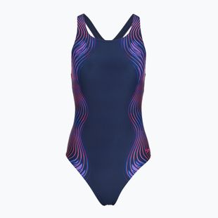 Strój pływacki jednoczęściowy damski Speedo Print Medalist peacoat