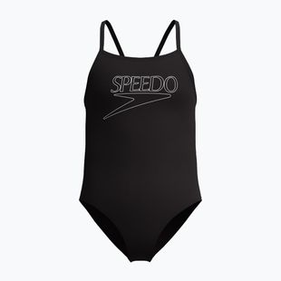 Strój pływacki jednoczęściowy dziecięcy Speedo Endurance+ Logo Thinstrap anthracite