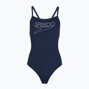 Strój kąpielowy jednoczęściowy dziecięcy Speedo Endurance+ Logo Thinstrap peacoat