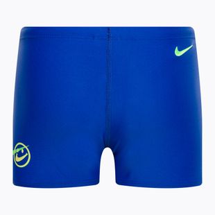 Bokserki kąpielowe dziecięce Nike Multi Logo Square Leg game royal