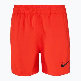 Szorty kąpielowe dziecięce Nike Logo Tape 4'' Volley picante red