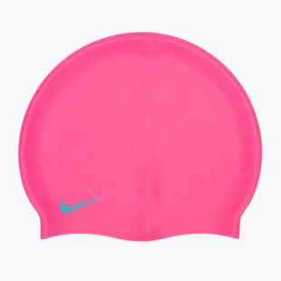 Czepek pływacki dziecięcy Nike Solid Silicone pink spell