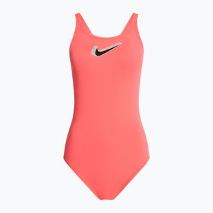 Strój pływacki jednoczęściowy damski Nike Hydrastrong 3D Swoosh Fastback hot punch