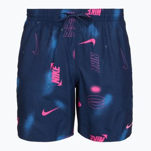 Szorty kąpielowe męskie Nike Multi Print 7" Volley midnight navy
