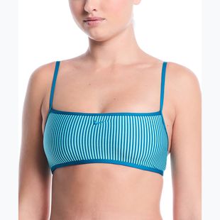Góra od stroju pływackiego Nike Ripple Texture Bralette Classic Bikini bleached turquoise