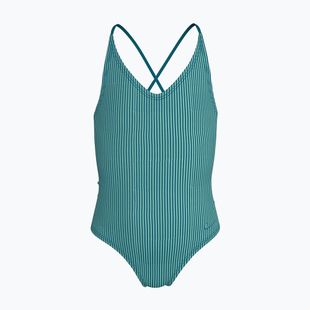 Strój pływacki jednoczęściowy dziecięcy Nike Ocean Bound Ripple Texture Lace Up blached turquoise