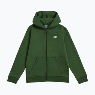 Bluza dziecięca New Balance Brush Back Small Logo Full Zip Hoodie dark alpine green
