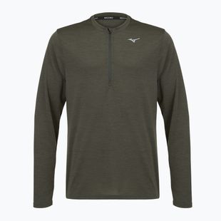 Bluza do biegania męska Mizuno Core Impulse Half Zip Long Sleeve Tee forest night