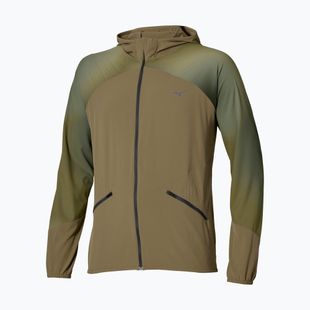 Kurtka do biegania męska Mizuno Active Alpha Hooded Jacket martini olive