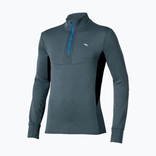Bluza do biegania męska Mizuno Active Warmalite Half Zip Long Sleeve Top dark slate