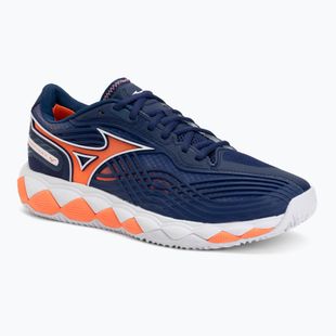 Buty do tenisa męskie Mizuno Wave Enforce Tour 2 CC beacon blue/white/lava orange