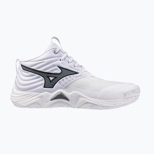Buty do siatkówki Mizuno Wave Momentum Elite Mid white/metallic gray/black