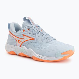Buty do siatkówki damskie Mizuno Wave Momentum Elite blue finch/white/lava orange