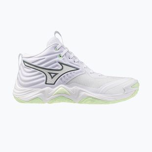 Buty do siatkówki damskie Mizuno Wave Momentum Elite Mid white/balsam green/ambrosia