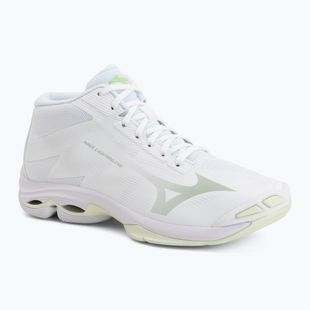 Buty do siatkówki damskie Mizuno Wave Lightning Pro Mid white/aqua gray/ambrosia