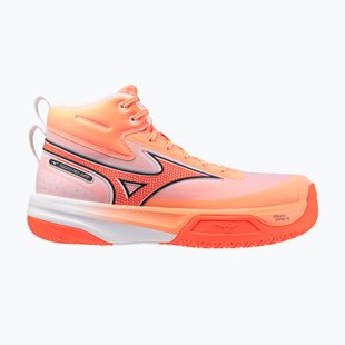 Buty do siatkówki Mizuno Neo Jump Mid flamingo coral/lava orange/white