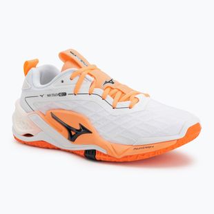 Buty do piłki ręcznej Mizuno Wave Stealth Neo 2.1 white/black/flamingo coral