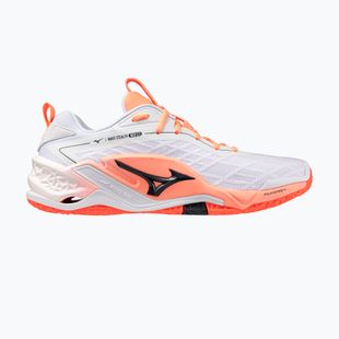 Buty do piłki ręcznej Mizuno Wave Stealth Neo 2.1 white/black/flamingo coral